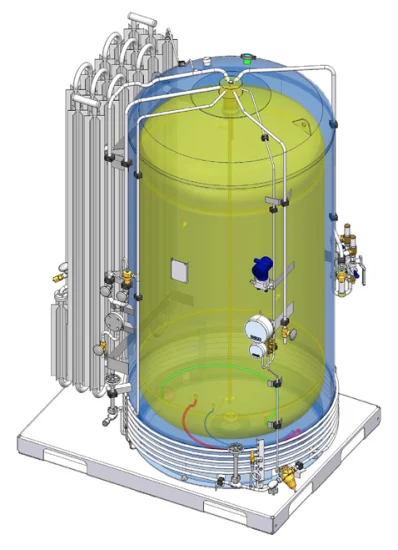 Kryogener Flüssigstickstoff-Sauerstoff-Luft-Umgebungsverdampfer zum Unterdrucksetzen von Gas